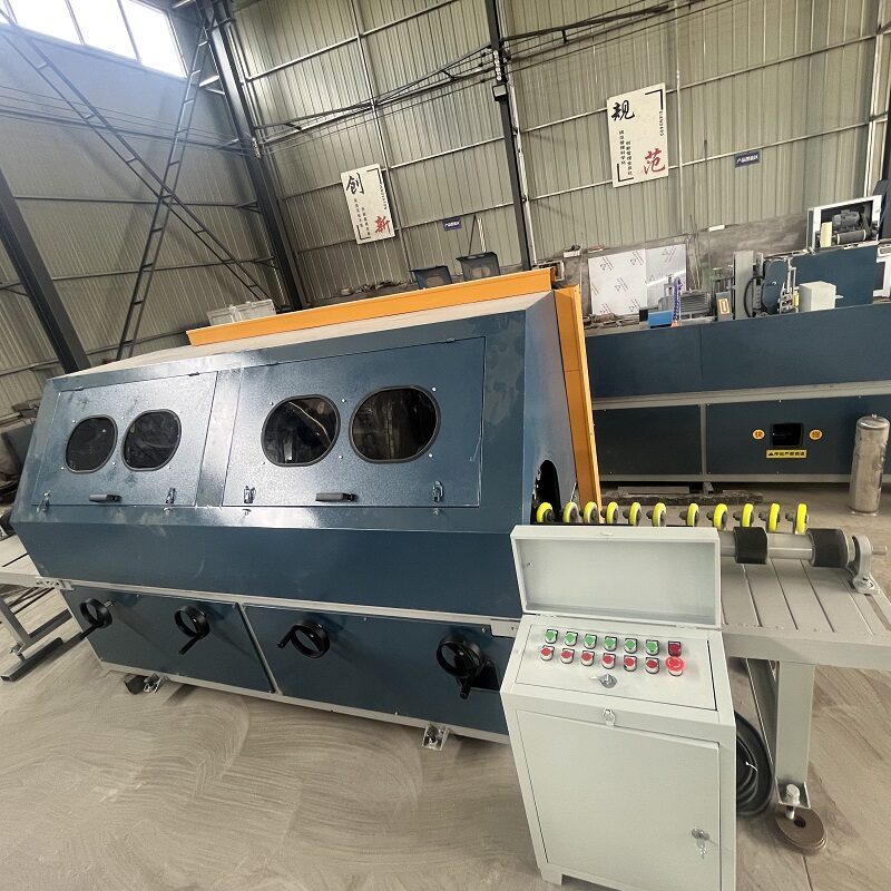4 Station Steel Bar Round Tube Derusting Polishing Buffing Machine