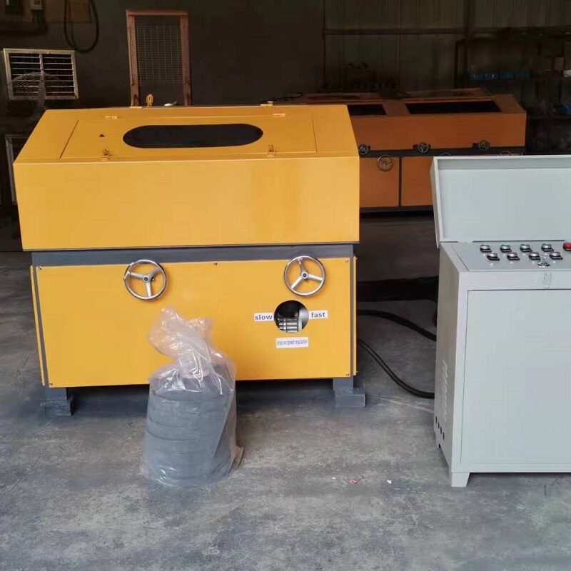 Metal pipe polishing machine with pipe stands