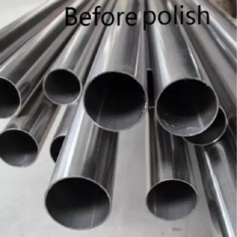 Metal pipe polishing machine with pipe stands