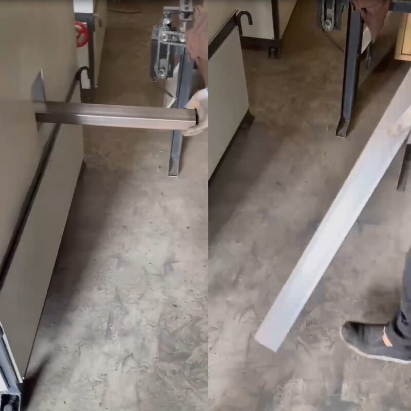 Metal square tube polishing machine for rust removal