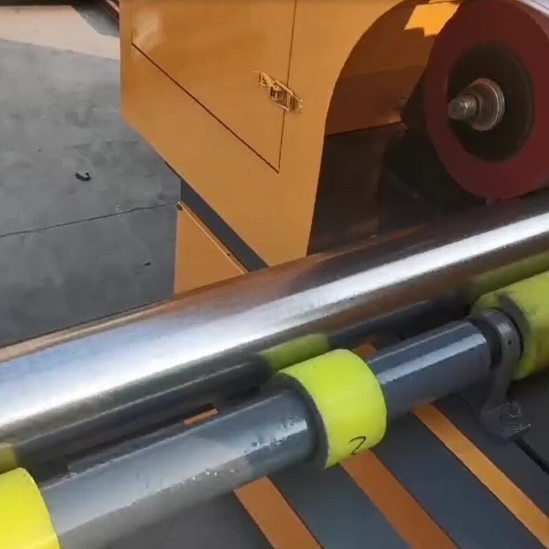 Nylon wheel and brush wheel pipe polishing machine