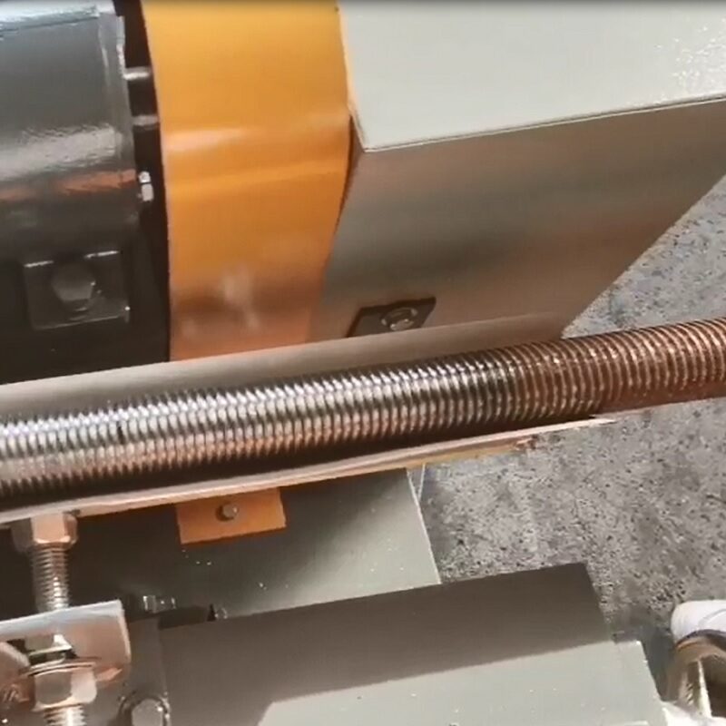 Threaded rod polishing machine