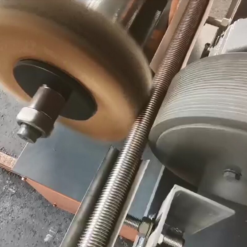 Threaded rod polishing machine